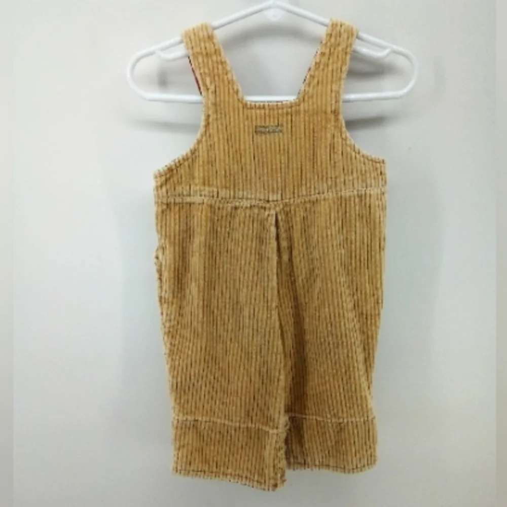 The Children's Place 100% Cotton Winter Overalls Tan Corduroy Snap 0-3 Months